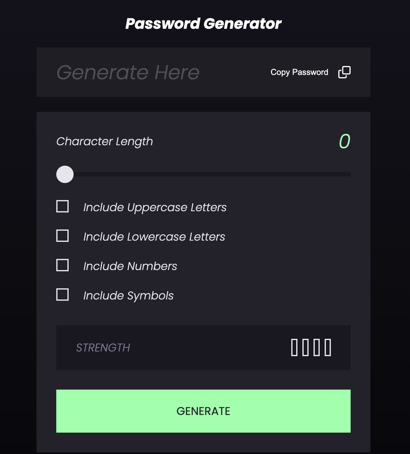 Password-Generator website preview image